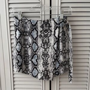 Snake Print Wrap Skort